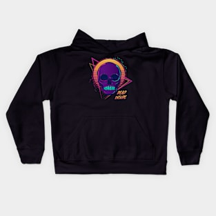 Dead Inside Skull Synthwave Kids Hoodie